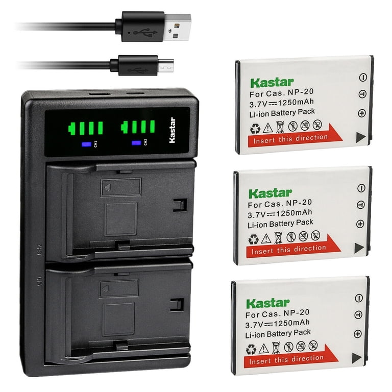Chargeur USB De Remplacement NP-20 Pour Appareils Photo Casio Exilim | Compatible Nombreux Modèles
