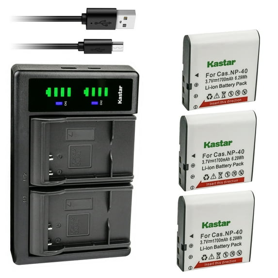 Kastar 3-Pack Battery and LTD2 USB Charger Replacement for DXG Series DXG-5B7V, DXG-517V, DXG-531V, DXG-532V, DXG-533V, DXG-534V, DXG534V DXG-535V, DXG-556V HD, DXG-566V, DXG-566V HD, DXG-580V