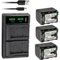 thumbnail image 1 of Kastar 3-Pack Battery and LTD2 USB Charger Replacement for JVC GZ-HM320 GZ-HM320BUS GZ-HM320U GZ-HM330 GZ-HM330BEK GZ-HM330BEU GZ-HM330SEU GZ-HM334 GZ-HM334BEU GZ-HM335 GZ-HM335BEU GZ-HM340 GZ-HM350, 1 of 6