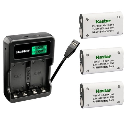 Kastar 3-Pack Battery and LZD2 USB Charger Compatible with Xbox One, Xbox One S, Xbox One X, Xbox One X/S, Xbox Series X/S, Xbox One Elite Wireless Controller