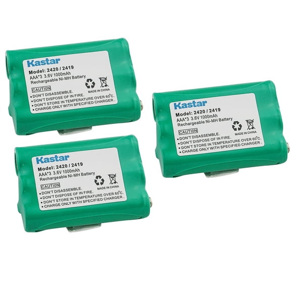 Kastar 3-Pack Battery Replacement for AT&T 1215, 1225, 1231, 2115, 2120, 2125, 2231, 2419, 2420, 2715, 2725, 2820, 282H, 5630, 5633, 5815, 5915, 5925 E1215, E1225, E2115, E2120, E2125, E2715, E2725