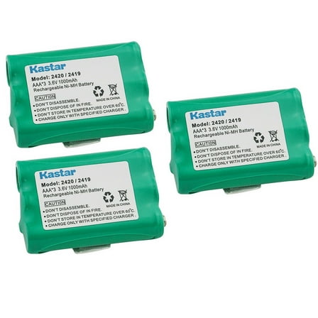 Kastar 3-Pack Battery Replacement for AT&T 8055420000, 8055430000 Dantona BATT-2419, BATT2419 Empire CPH-505, CPH505 GP GP70AAAH3BX Interstate Batteries ATEL0011, TEL0011, TEL-0011 Lenmar CB02419