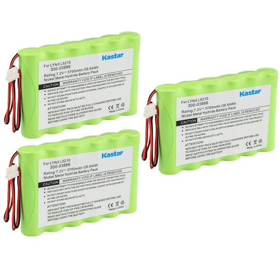 Kastar 3-Pack Battery Replacement for Honeywell Lynx 5210, Lynx 5300, Honeywell Lynx Touch 5210, Lynx touch 7000, Honeywell Lyric Controller, Honeywell Lyric Keypad LCP500-L Controller, GP130AAM6BMX