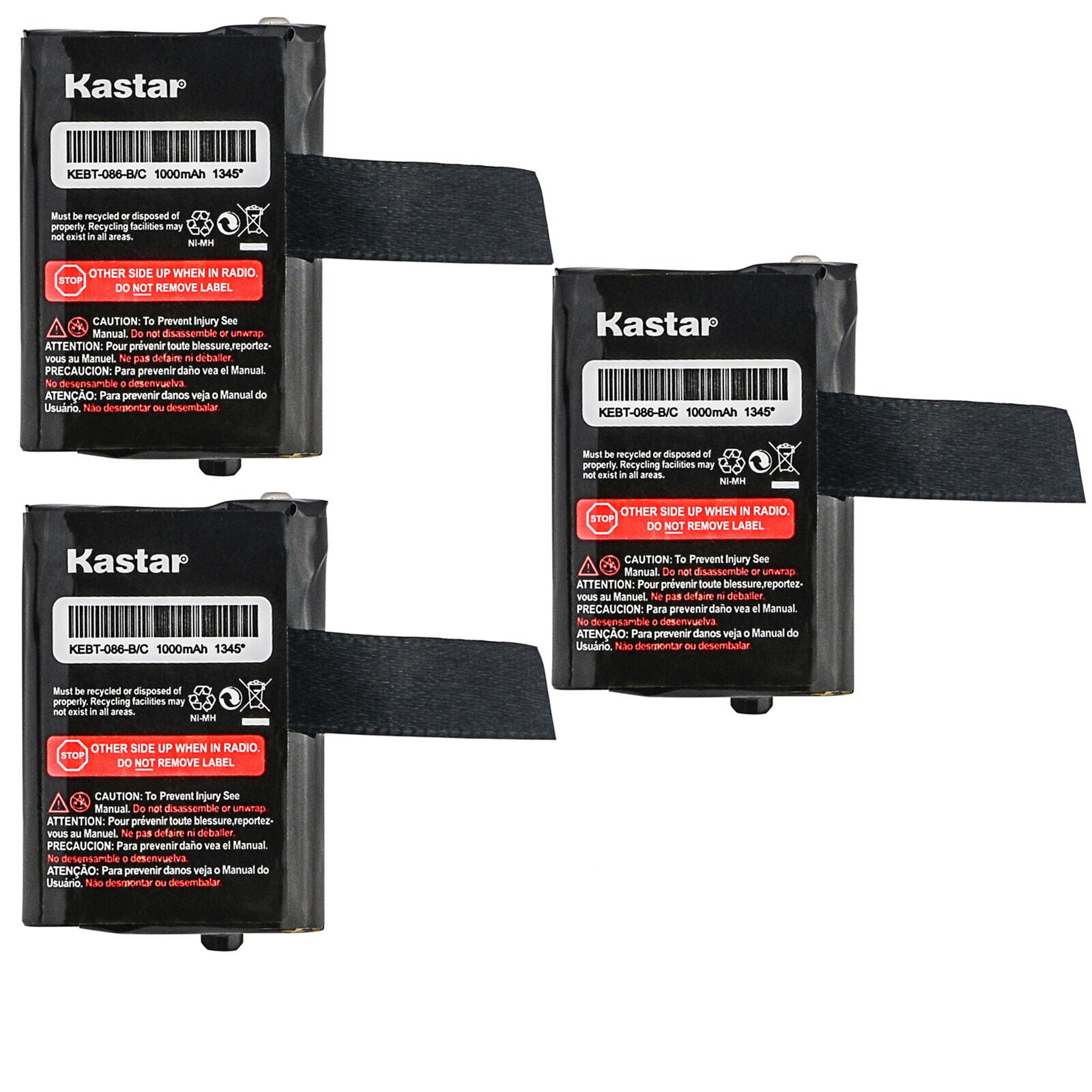 Kastar 2-Pack Battery Replacement For Motorola Walkie Talkies | 3.6V 1000mAh Ni-MH | Model 53617 KEBT086