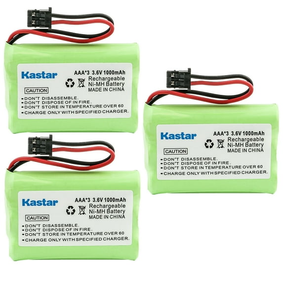 Kastar 3-Pack Battery Replacement for Panasonic P-P102 PP102 TYPE 22, Panasonic KX-TC1210 KXTC1210 KX-TC1220 KXTC1220 KX-TC1230 KXTC1230, GP GP60AAAH3BMS, Dantona BATT-909 BATT909