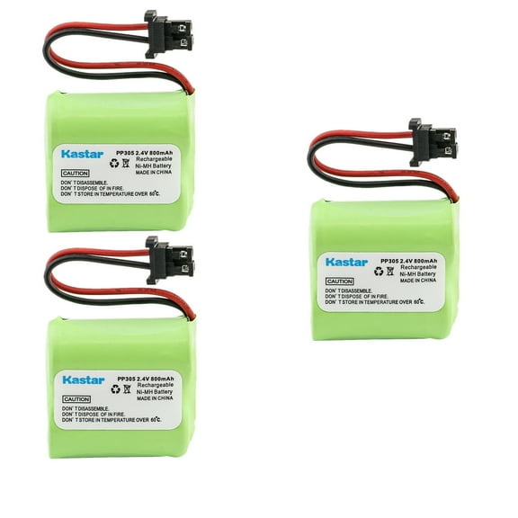 Kastar 3-Pack Battery Replacement for Panasonic P-P305 P-P305A P-P305A/1B P-P305PA TYPE 14 Battery Panasonic KX-TC1000 KX-TC1000B KX-TC1001 KX-TC1001W KX-TC1002 KX-TC1004 KX-TC1005 KX-TC1006 KX-TC1010
