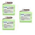 thumbnail image 1 of Kastar 3-Pack Battery Replacement for GP / PHONEMATE GP60AAS3BMJ, IBM BAT1600A, IBM3050, IBM3150, MOTOROLA B737, C70, CLASSIC, E30, E31, E32, E33, E34, E51, E52, PANASONIC 23298, 43472, 439021, 1 of 3