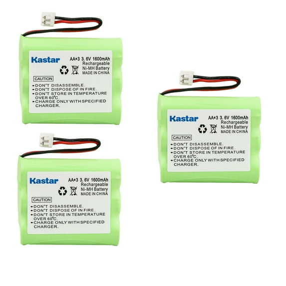 Kastar 3-Pack Battery Replacement for GP / PHONEMATE GP60AAS3BMJ, IBM BAT1600A, IBM3050, IBM3150, MOTOROLA B737, C70, CLASSIC, E30, E31, E32, E33, E34, E51, E52, PANASONIC 23298, 43472, 439021