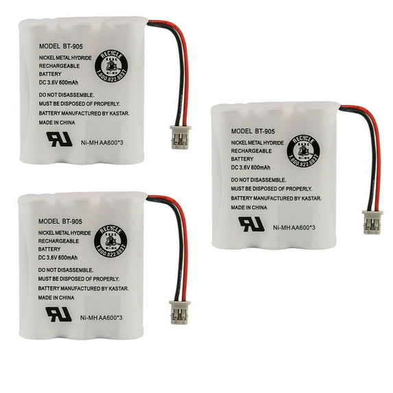 Kastar 3-Pack Battery Replacement for BellSouth TL6154, Sprint 89302, 89326, Casio BT-905 CP-1218 CP-1240, Dantona BATT-14 CPB-400B, RCA BT-15 BT15 BT-32 29445 59519 100935 26936GE2 UBATNO128AWZZ