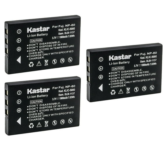 Kastar 3-Pack Battery Replacement for Sony COMA-BP1, Sony Mylo COM-1 Mylo COM-2, ROLLEI Prego dp5300 Prego dp5330, CREATIVE DiVi CAM 428, YAESU VX-2 VX-2E VX-2R