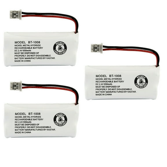 Kastar 3-Pack Battery Replacement for Uniden BT-1008 BT-1016 BT-1019 BT-1021 BT-1025 BBTG0645001 BBTG0734001 BBTG0847001 65AAAH2BMS Radio Shack 23-596 23-931 23931 43-221 43221 43-223 43223 43-269