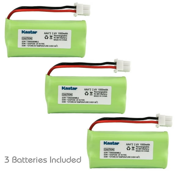 Kastar 3-Pack Battery Replacement for Vtech CS6509-16 CS6509-17 CS6509-19 CS6519 CS6519-14 CS6519-15 CS6519-16 CS6519-2 CS6529 CS6529-2 CS6609 CS6619 CS6619-2 CS6629 CS6629-2 CS6629-3 CS6649 CS6649-2