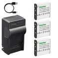 thumbnail image 1 of Kastar 3-Pack Battery and AC & USB-C Charger, Compatible with Samsung SLB-1237 Epson EU-94 Sigma BP-31 for Digimax L55 L85 L500V DP1 DP2 Cameras, 1 of 6