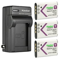 Kastar 3-Pack Battery and AC Wall Charger Replacement for Sanyo DB-L70 DBL70 Battery, SANYO Xacti DMX-E10 Xacti VPC-E10 Digital Cameras