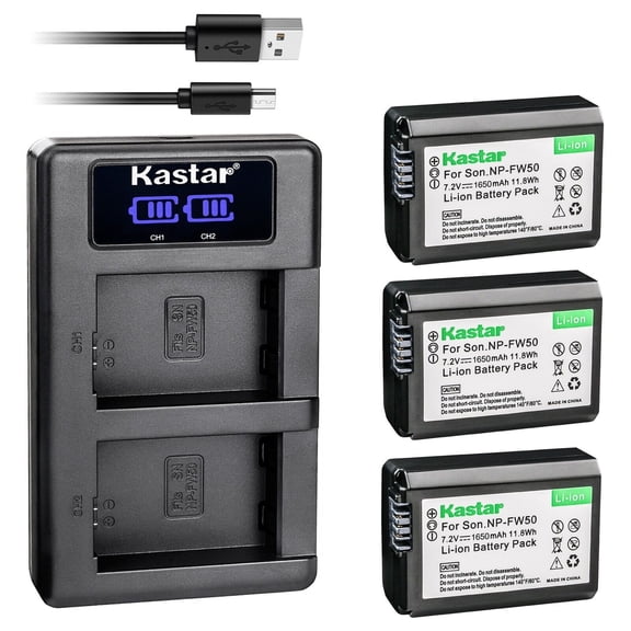 Kastar 3-Pack Battery and LKD2 USB Charger Compatible with Pixii A1571 Camera, Pixii A2572 Camera, Hasselblad Lunar Mirrorless Digital Camera
