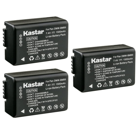 Kastar 3-Pack DMW-BMB9 Battery Replacement for Panasonic Lumix DMC-FZ40, Lumix DMC-FZ45, Lumix DMC-FZ47, Lumix DMC-FZ48, Lumix DMC-FZ60, Lumix DMC-FZ62, Lumix DMC-FZ70 Camera