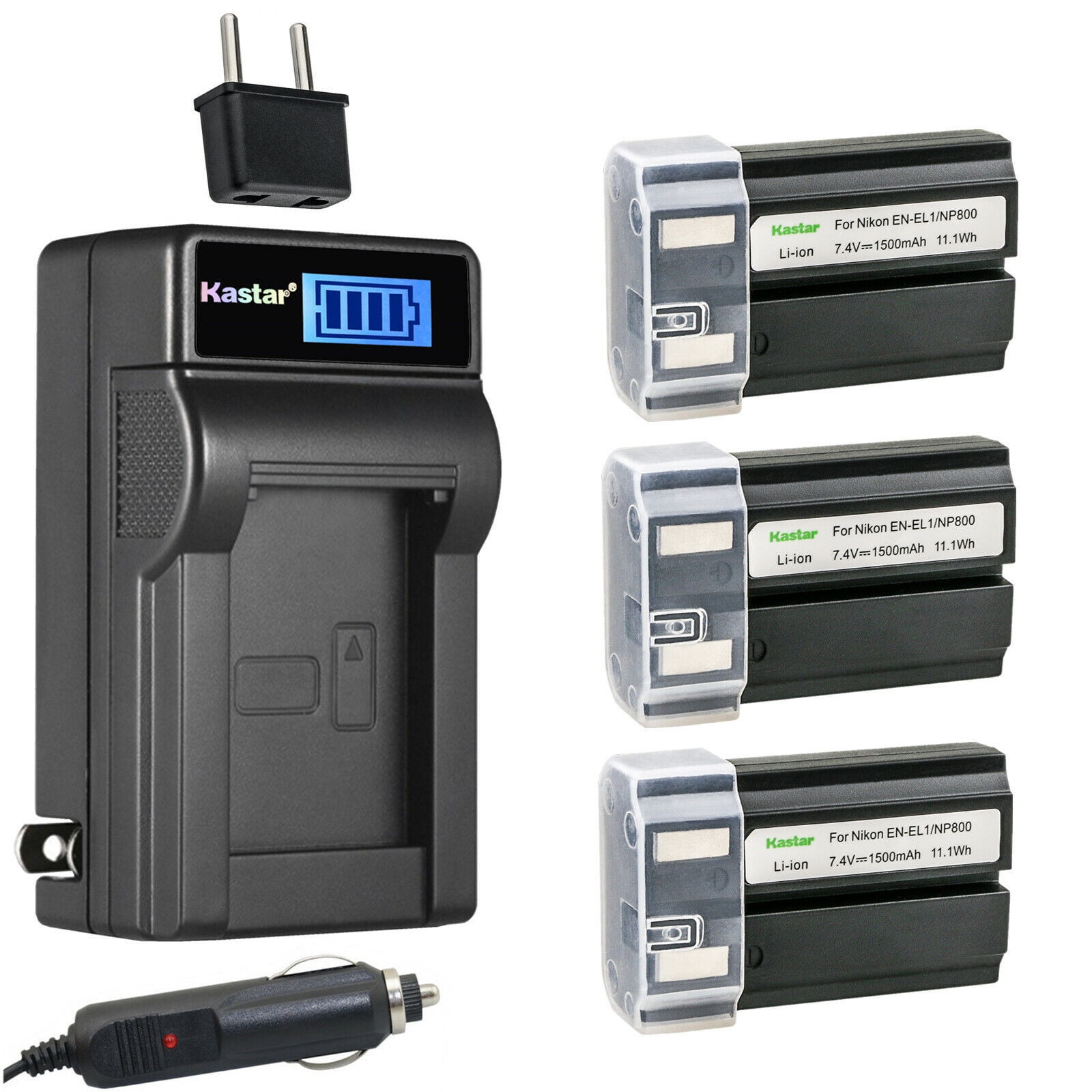 Batmax Batteria EN-EL1 1400mAh E Caricatore USB Doppio Per Nikon Coolpix 4300, 4500, 5000, 5700 E Altri