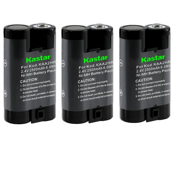 Kastar 3-Pack KAA2HR Battery Replacement for Kodak EasyShare DX5430, DX6200, DX6230, DX6330, DX6340, DX6440, DX6445, Z1275, Z1285, Z650, Z650 ZOOM, Z663 ZOOM, Z700, Z710, Z740 Camera