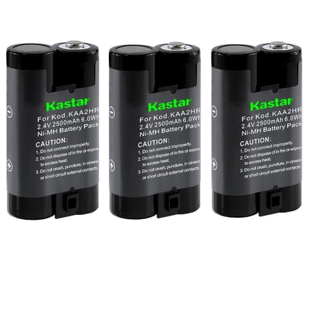 Kastar 3-Pack KAA2HR Battery Replacement for NH-10, NH10, P-V101A, PRO1020, PRO415, PRO314-03, PV-BPN10, PV-BPN10/1B, RV-DC0200, KAA2HR, KAA2HR-0, 1148683 Battery