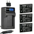 thumbnail image 1 of Kastar 3-Pack L1812 Battery and LCD AC Charger Compatible with HP Photosmart R818, Photosmart R827, Photosmart R837, Photosmart R927, Photosmart R937, Photosmart R967, Digimaster V6 Two-ways Radio, 1 of 6