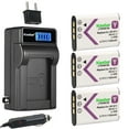 thumbnail image 1 of Kastar 3-Pack Li-60B Battery and LCD AC Charger Compatible with Olympus Li-60B Li60B Battery, Olympus Li-60C Li60C Charger, OLYMPUS CAMEDIA FE-370 FE370 Digital Camera, 1 of 6