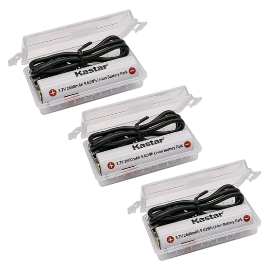 Kastar 3-Pack Lithium Ion Battery 3.7V 2600mAh Replacement for ProTac HL-X USB, ProTac HL USB Headlamp, Siege X USB, ProTac 2L-X USB, and Vantage 180 X USB