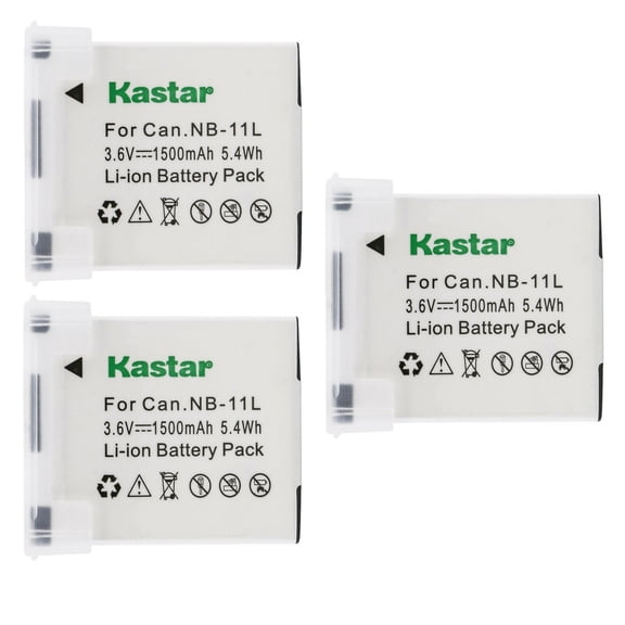 Kastar 3-Pack NB-11L Battery 3.6V 1500mAh Replacement for Canon IXUS 265 HS, IXUS 275 HS, IXUS 285 HS, IXUS 320 HS, IXY 110F, IXY 220F, IXY 420F, IXY 430F, IXY 90F Camera