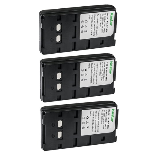 Kastar 3-Pack NP-55H 6.0V 2650mAh Ni-MH Battery Replacement for Sony CCD-TR303 CCD-TR305 CCD-TR305E CCD-TR30S CCD-TR31 CCD-TR323 CCD-TR323E CCD-TR33 CCD-TR330 CCD-TR330E CCD-TR333 CCD-TR333E