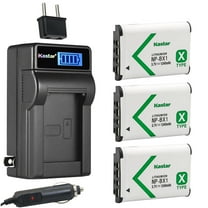 Kastar 3-Pack NP-BX1 Battery and LCD AC Charger Compatible with Sony HDR-AS20 HDR-AS200V HDR-AS30 HDR-AS300 HDR-AS50 Action Cam HDR-AS50R HDR-CX240 HDR-CX240E HDR-CX405 HDR-CX440 HDR-GW66 Cameras
