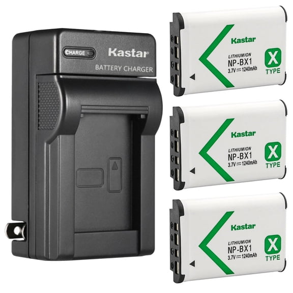 Kastar 3-Pack NP-BX1 Battery and AC Wall Charger Replacement for Sound Devices A20-Mini, Sound Devices A20-BatteryDoubler