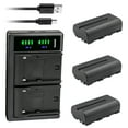 thumbnail image 1 of Kastar 3-Pack NP-F550 / NP-F570 Battery and LTD2 USB Charger Compatible with Godox LED308W II 5600K, LED500W Daylight, LED500Y Tungsten LED Video Light, LED500LRW 3300K-5600K LED Video Light, 1 of 6