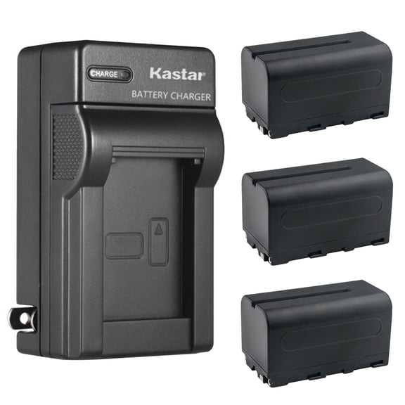 Kastar 3-Pack NP-F750 / NP-F770 Battery and AC Wall Charger Replacement for Bestview S5 5" On-Camera Field Monitor, S7II 7" IPS Field LED Monitor, LifThor LFTLUT7ld LUT7 7" HDMI Camera Field Monitor