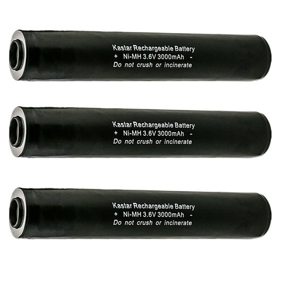 Kastar 3-Pack Ni-MH 3.6V 3000mAh Battery Replacement for Streamlight 76002, 76014, 76021, 76022, 76024, 76300, 76301, 76302, 76303, 76304, 76305, 76306, 76307, 76308, 76309, 76310, 76311, 76312, 76313