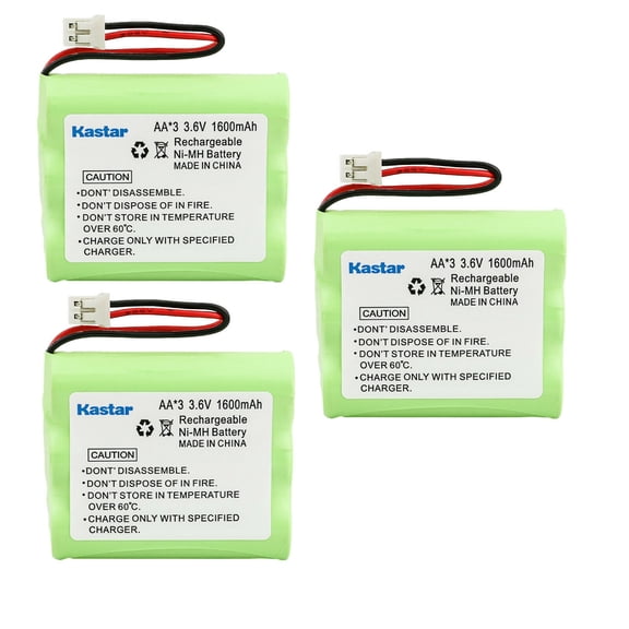 Kastar 3-Pack Ni-MH Battery 3.6V 1600mAh Replacement for Flagpole Solar Light Battery, Flag pole Light Waterproof Battery
