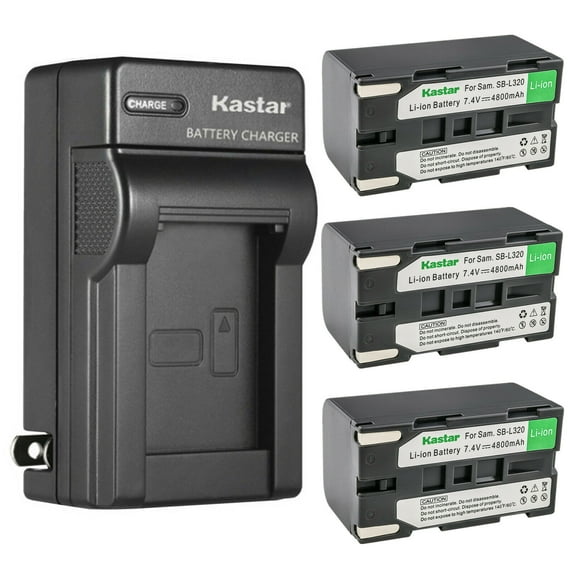 Kastar 3-Pack SB-L320 Battery and AC Wall Charger Replacement for Mamiya Leaf AFi-II 6, Mamiya Leaf AFi-II 7, Mamiya Leaf AFi-II 10, Mamiya Leaf Aptus-II 5, Mamiya Leaf Aptus-II 6 Camera