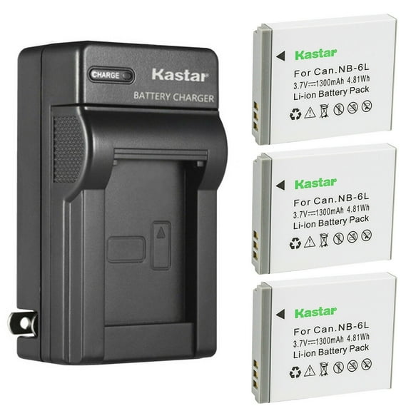 Kastar 3Pcs Battery and AC Wall Charger Replacement for Canon PowerShot SX520 HS, PowerShot SX530 HS, PowerShot SX540 HS, PowerShot SX600 HS, PowerShot SX610 HS, PowerShot SX700 HS, PowerShot SX710 HS