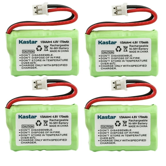 Kastar 4-Pack 4.8V 170mAh Ni-MH Battery Replacement for Dogtra SDT00-11907, Sportdog Dog Collar Battery, 4SN-1/4AAA15H-H-JP1, 650-058, DC-17, DC-17_5, Kinetic MH120AAAL4GC, RFA-417