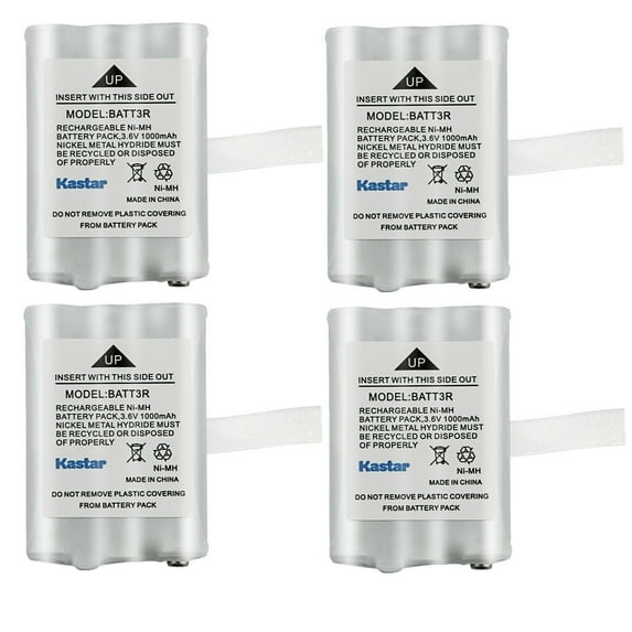 Kastar 4 Pack BATT3R Battery Replacement for Midland BATT3R BATT-3R, AVP14 MID-AVP14, LXT600 LXT-600, LXT630 LXT-630, LXT630X3 LXT-630X3, LXT633 LXT-633, T50, T60, T51, T61, T55, T65, X-Talker Radios