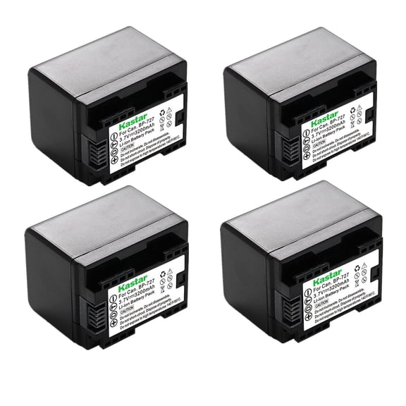 Kastar 4-Pack BP-727 Battery 3.7V 3200mAh Replacement for Canon BP-708 BP708, BP-709 BP709, BP-718 BP718, BP-727 BP727, US 6055B002 Battery, Canon CG-700 CG700 Charger