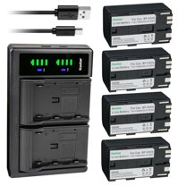 Kastar 4-Pack BP-930G Battery and LTD2 USB Charger Compatible with Canon GL1 GL-1 DM-GL1 GL2 GL-2 DM-GL2 MV1 MV10 MV10i MV20 MV20i MV100 MV100i MV200 MV200i Optura Optura Pi Ultura Vistura Camera