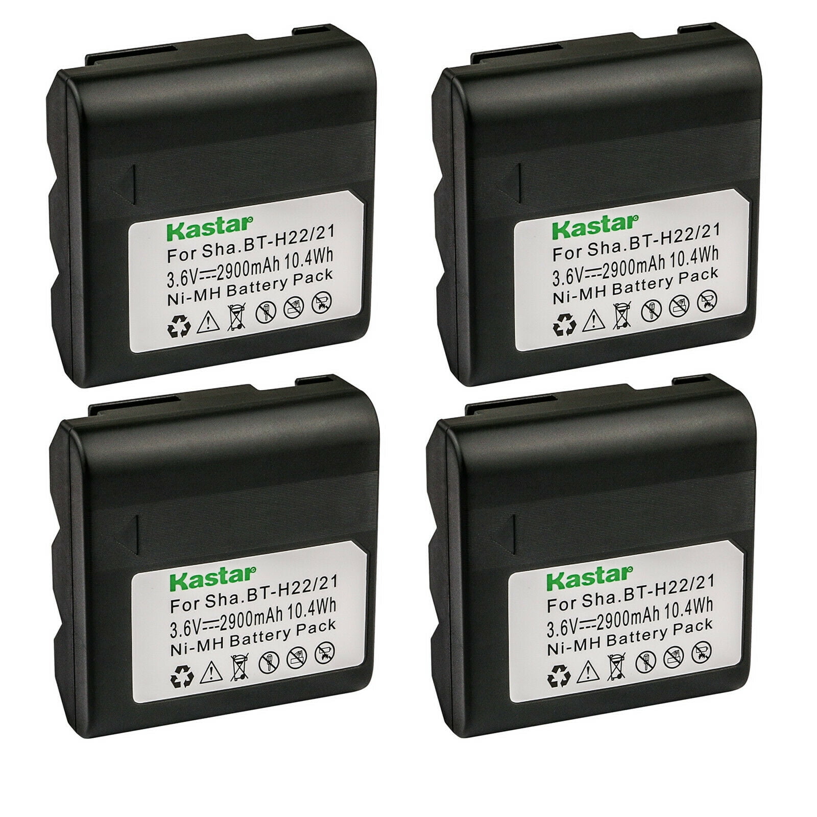 Kastar 4-Pack BT-H22 Battery 3.6V 2900mAh Replacement for Sharp BT-H21 ...