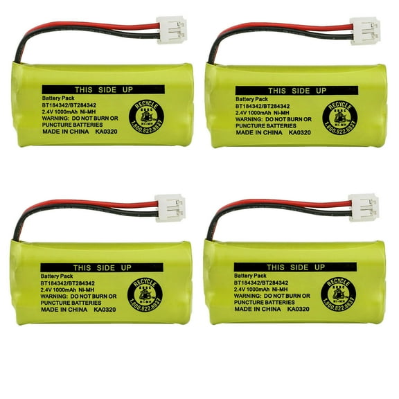 Kastar 4-Pack BT184342 / BT284342 Battery Replacement for GE 27902BE1 27902CE1 27903 2-7903 27903BE1 27903DE1 27903FE1 27909 2-7909 27909EE1 27911 2-7911 27911EE1 27950 2-7950 27950EE1 27951