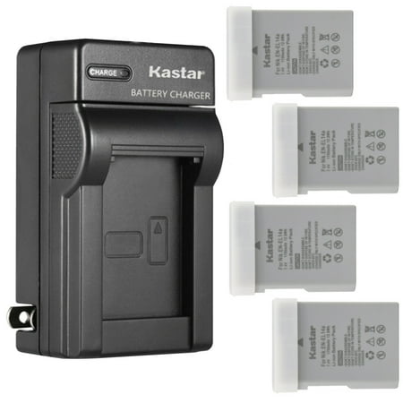 Kastar 4-Pack Battery and AC Wall Charger Replacement for Nikon Coolpix P7000 Camera, Coolpix P7100 Camera, Coolpix P7700 Camera, Coolpix P7800 Camera, D3100 DSLR Camera, D3200 DSLR Camera