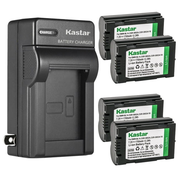 Kastar 4-Pack Battery and AC Wall Charger Replacement for Leica BP-DC1, Leica BP-DC3, BP-DC3E, BP-DC3J, BP-DC3U Battery, Leica DIGILUX 1, Leica DIGILUX 2, Leica DIGILUX 3 Camera