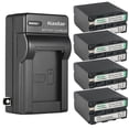 thumbnail image 1 of Kastar 4-Pack Battery and AC Wall Charger Replacement for Son HDR-FX1000 HDR-FX1000E HDR-FX7 HDR-FX7E HDV-FX1 HDV-Z1 HVL-20DW HVL-20DW2 HVL-LBPA HVL-ML20 HVR-DR60 HVR-HD1000 HVR-M10 HVR-V1 HVR-Z1, 1 of 5
