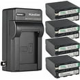thumbnail image 1 of Kastar 4-Pack Battery and AC Wall Charger Replacement for Blackmagic Design Pocket Cinema Camera 6K Pro, Sound Devices MixPre-3, MixPre-6, MixPre-10T, Sound Devices 663, FEELWORLD F5 Pro 5.5, 1 of 5