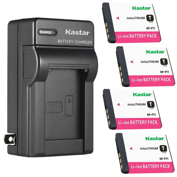 Kastar 4-Pack Battery and AC Wall Charger Replacement for Sony Cyber-shot DSC-L1, Cyber-shot DSC-L1/B, Cyber-shot DSC-L1/L, Cyber-shot DSC-L1/LJ, Cyber-shot DSC-L1/R, Cyber-shot DSC-L1/S, DSC-L1/W