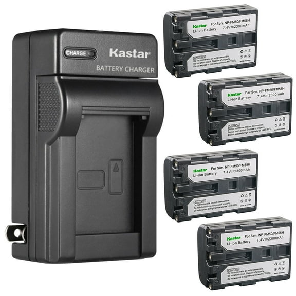 Kastar 4-Pack Battery and AC Wall Charger Replacement for Sony DCR-TRV11, DCR-TRV12, DCR-TRV14, DCR-TRV15, DCR-TRV16, DCR-TRV17, DCR-TRV18, DCR-TRV19, DCR-TRV20, DCR-TRV22, DCR-TRV23, DCR-TRV24