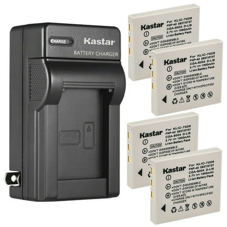 Kastar 4-Pack Battery and AC Wall Charger Replacement for Vivitar Vivicam 3660 7388, Praktica Luxmedia 12-03 6015 8503 8403 8303 LB-5030 LM 8403 LM 8503 LM 8303 LM 7403 LM 7303 LM 7203 DCZ 10.3 12-HD
