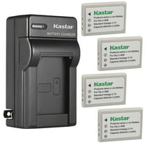 Kastar 4-Pack Battery and AC Wall Charger Replacement for Vivitar Vivicam 3945, Vivicam 3945S, Vivicam 45, Vivicam 5105S, Vivicam 5300, Vivicam 5340, Vivicam 5340S, Vivicam 55, Vivicam 60, Vivicam 65